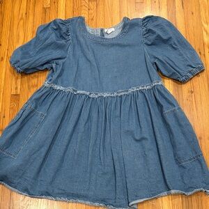 Forever 21 Denim Blue Mini Dress